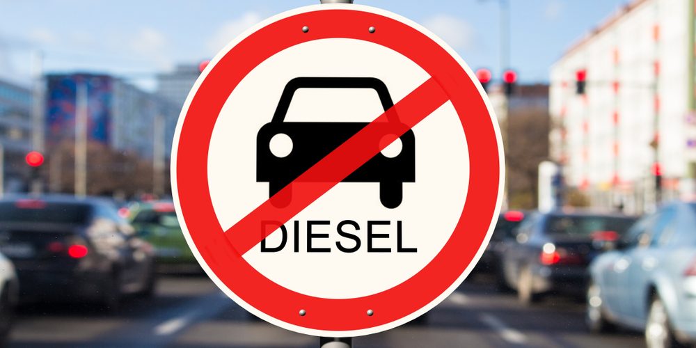 Street,Sign,Diesel,Driving,Ban,,Cars,On,The,Street,In